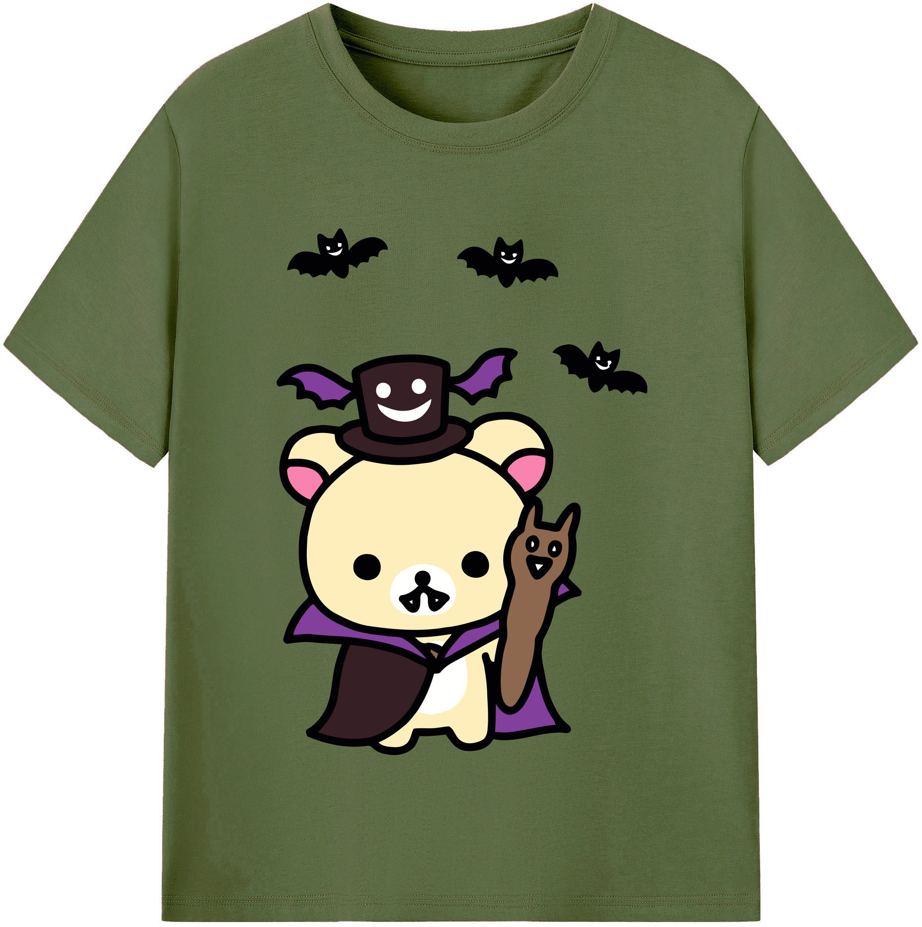 （画像用） リラックマ リラックマ キイロイトリ Rilakkuma Korilakkuma Kiiroitori 綿100％半袖Tシャツ（フロントプリント）